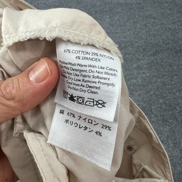 Eddie Bauer Khaki Skirt Womens 8 Snap Button Drawstring Cotton Nylon Outdoor - Picture 10 of 13